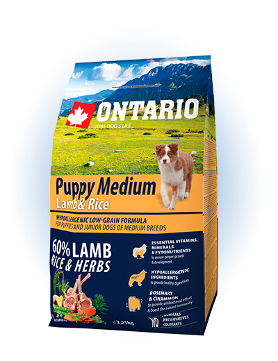 Ontario Puppy Medium Lamb & Rice 2,25kg Ontario Puppy Medium Lamb & Rice 2,25kg