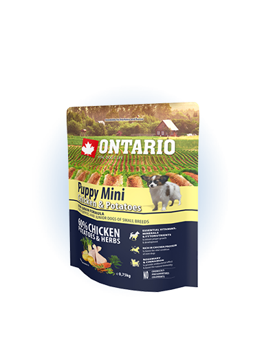 Ontario Puppy Mini Chicken & Potatoes 0,75kg Ontario Puppy Mini Chicken & Potatoes 0,75kg