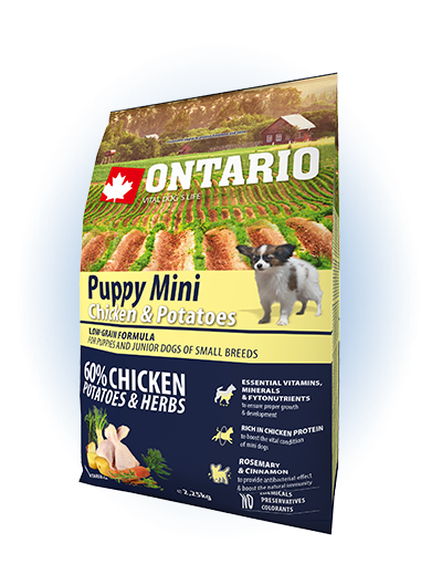 Ontario Puppy Mini Chicken & Potatoes 2,25kg Ontario Puppy Mini Chicken & Potatoes 2,25kg