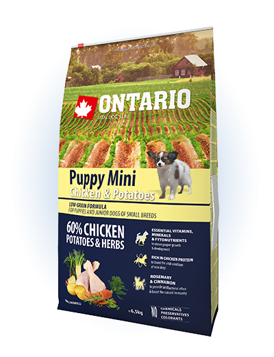 Ontario Puppy Mini Chicken & Potatoes 6,5kg Ontario Puppy Mini Chicken & Potatoes 6,5kg