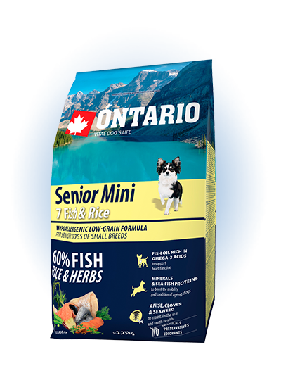 Ontario Senior Mini Fish & Rice 2.25kg Ontario Senior Mini Fish & Rice 2.25kg