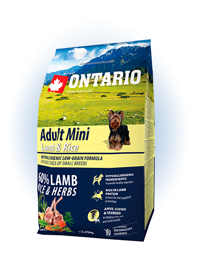 Ontario Adult Mini Lamb & Rice 2.25kg Ontario Adult Mini Lamb & Rice 2.25kg