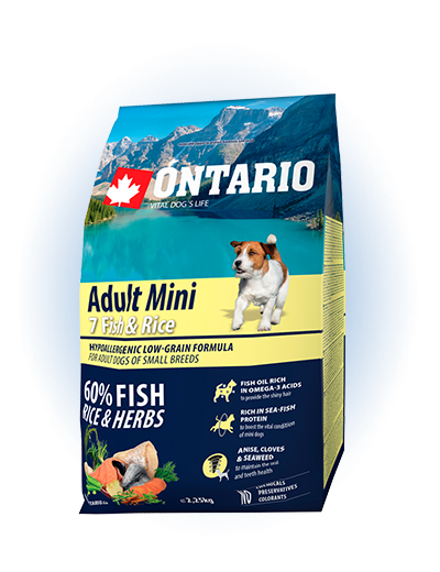 Ontario Adult Mini Fish & Rice 2.25kg Ontario Adult Mini Fish & Rice 2.25kg