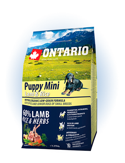 Ontario Puppy Mini Lamb & Rice 2,25kg Ontario Puppy Mini Lamb & Rice 2,25kg