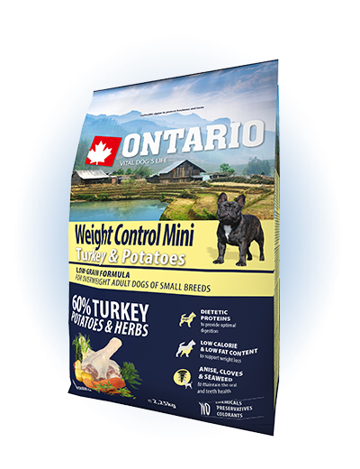 Ontario Mini Weight Control Turkey &amp;amp; Potatoes 2,25kg