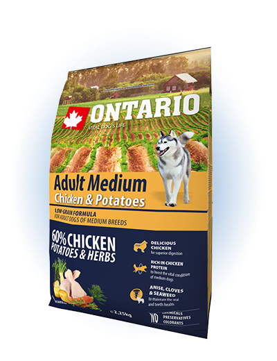 Ontario Adult Medium Chicken & Potatoes 2,25kg Ontario Adult Medium Chicken & Potatoes 2,25kg