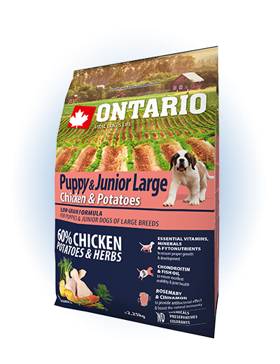 Ontario Puppy &amp; Junior Large Chicken &amp; Potatoes 2,25kg
