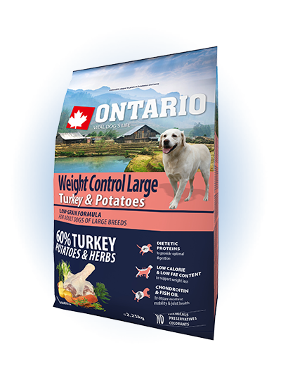 Ontario Large Weight Control Turkey & Potatoes 2,25kg Ontario Large Weight Control Turkey & Potatoes 2,25kg