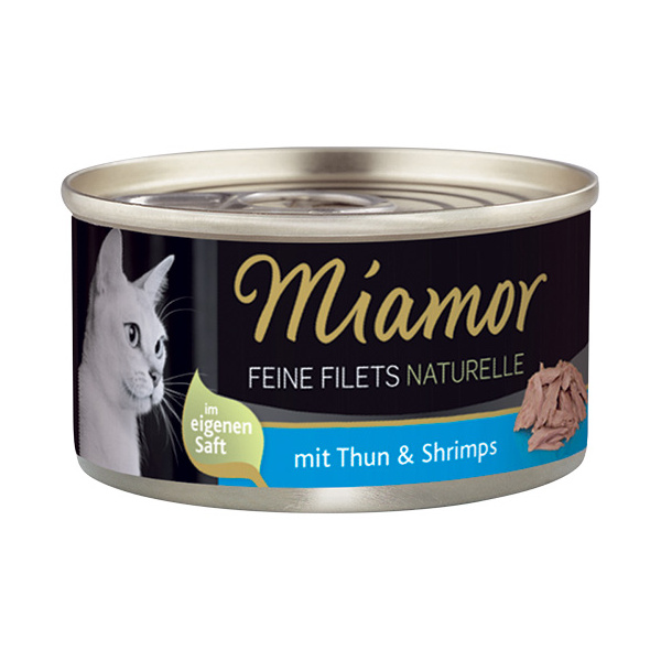 Konzerva MIAMOR Feine Filets Naturelle tuniak + krevety v šťave 80g