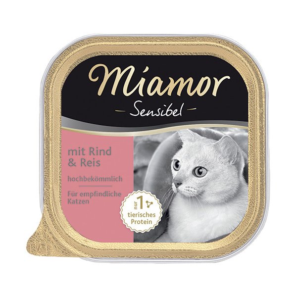 Vanička MIAMOR Sensibel hovädzie + ryža 100g