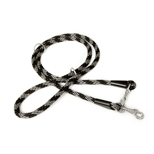 Bafpet vodidlo prepínacie čierno-sivé špirála nylon 1,4 x 240 cm
