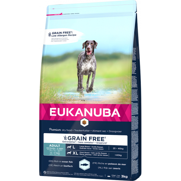 Eukanuba Adult Large & Giant Grain Free Ocean Fish 3kg.