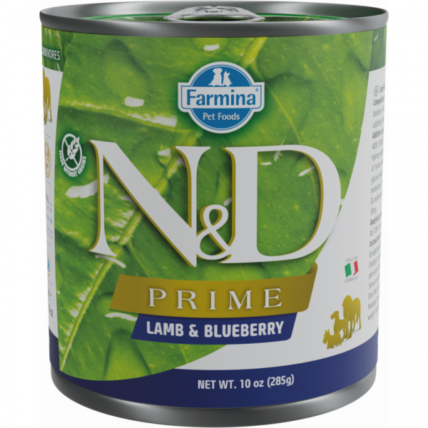 E-shop Konzerva N&D Prime Dog Adult Lamb&Blueberry 285g