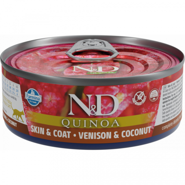 N&D Cat konzerva quinoa zverina a kokos 80 g