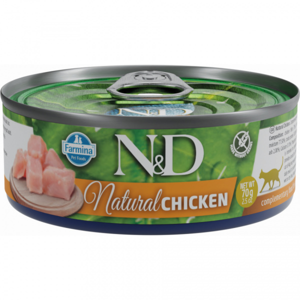 N&D Cat konzerva natural kura 70 g