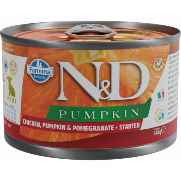 Konzerva N&D Pumpkin Starter Puppy Chicken & Pomegranate 140 g