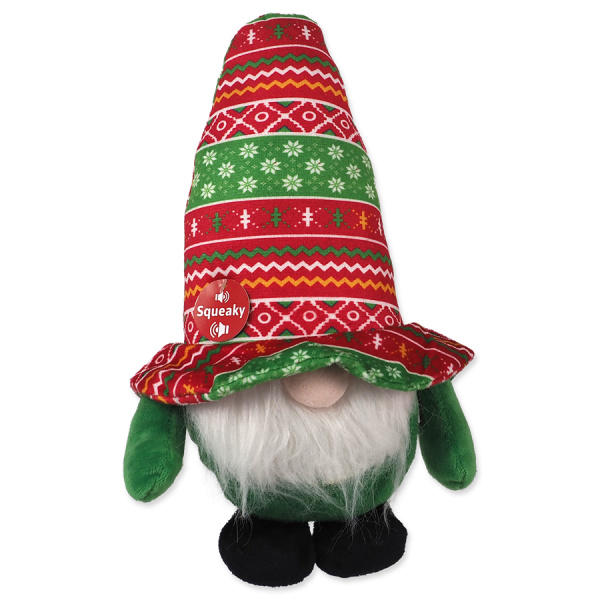Dog Fantasy hračka trpaslík 30 cm zeleno červený