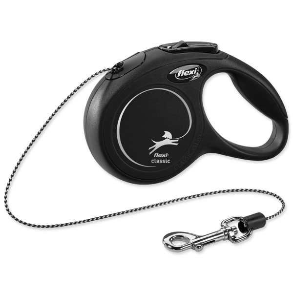 Voditko Flexi Classic New lanko XS 3m cierne