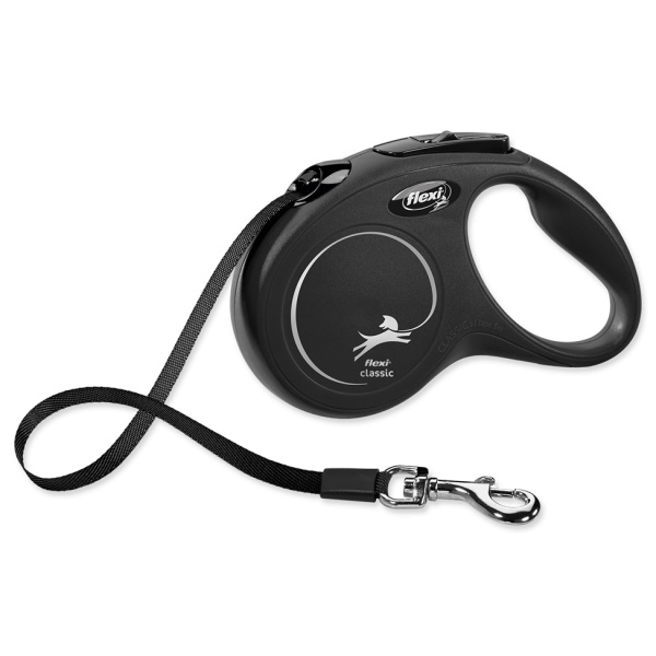 Voditko Flexi Classic New paska S 5m cierne