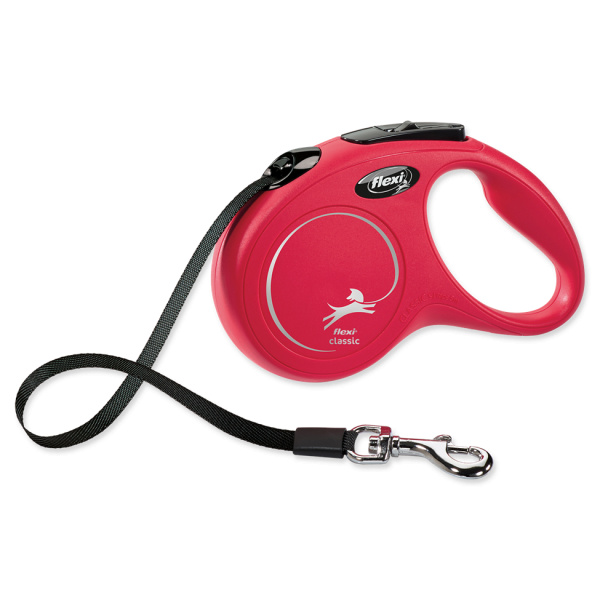 Voditko Flexi Classic New paska S 5m cervene