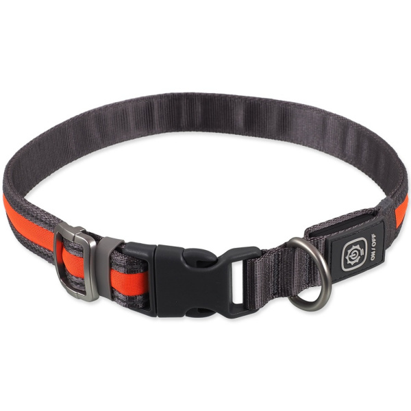 Svietiaci USB LED obojok Dog Fantasy S-M oranžový