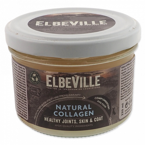 Elbeville dog krmivo v skle Healthy Joints, Skin&Coat prírodný kolagén 220 ml