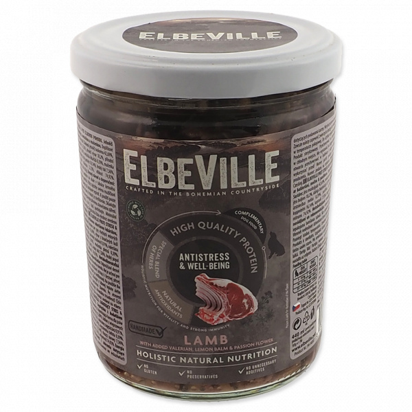 Elbeville dog krmivo v skle Tranq&Well-being jahňa s valeriánom 440 ml