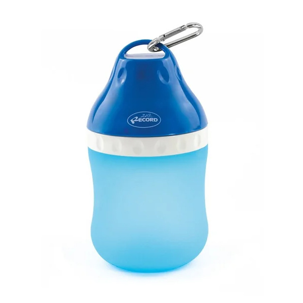 REC cestovná fľaška na vodu s miskou modrá 400 ml