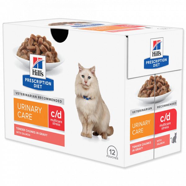 HILLS PD Fel C/D kaps. Urinary stress 12x85 g losos