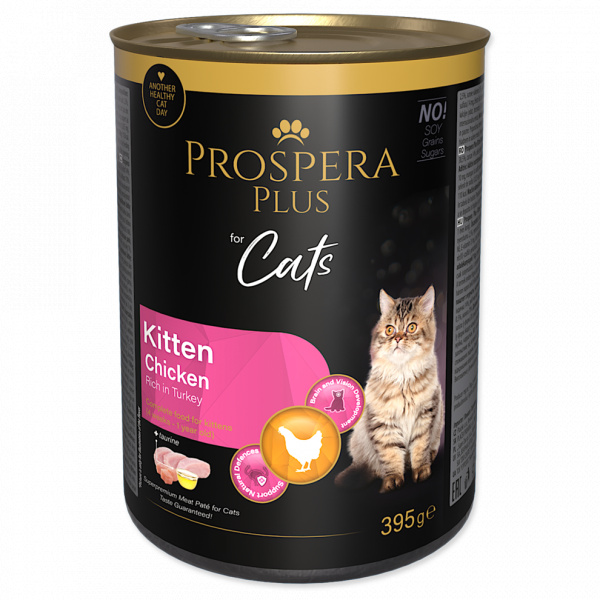 Konzerva Prospera Plus Cat Meta Paté Kitten morka a kura 395 g