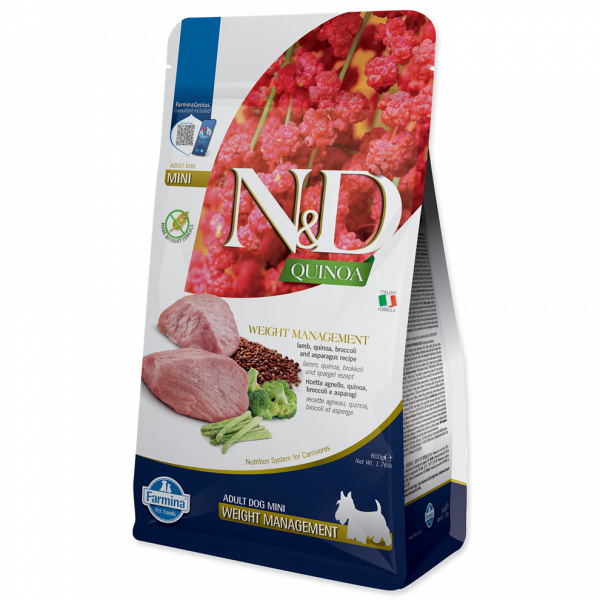 ND Dog Quinoa Weight Management a jahňa 0,8 kg