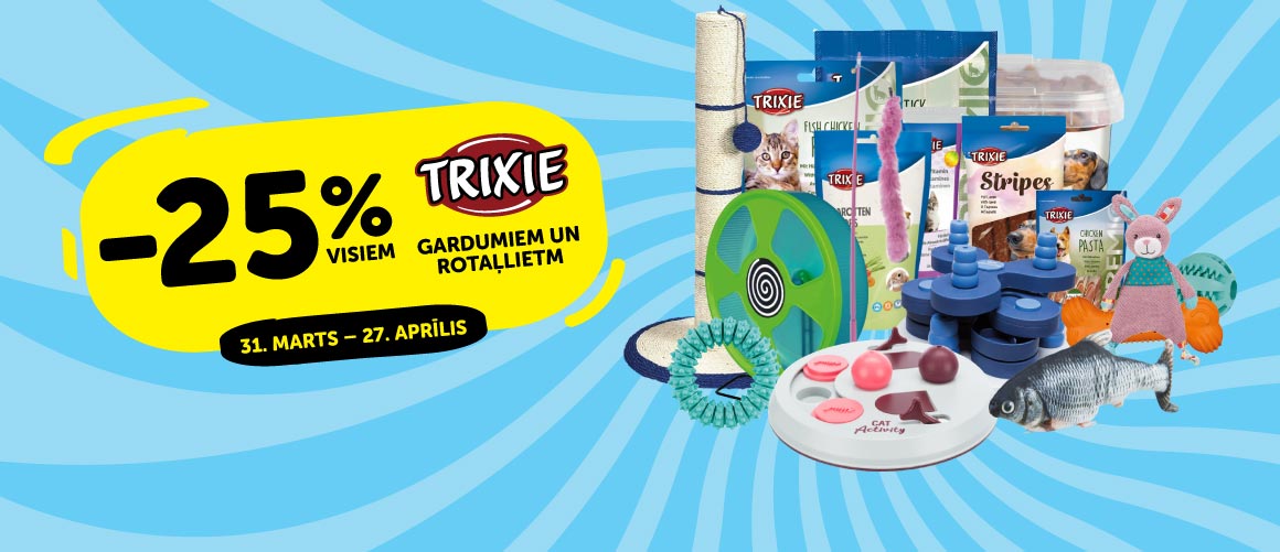 Trixie rotaļlietas un gardumi ar 25% atlaidi  class=