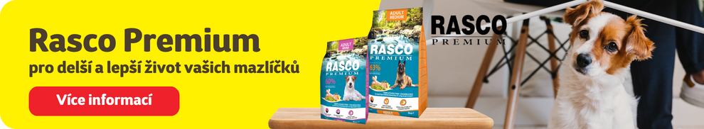 Prémiové krmivo rasco pro psy, granule a konzervy rasco pro psy